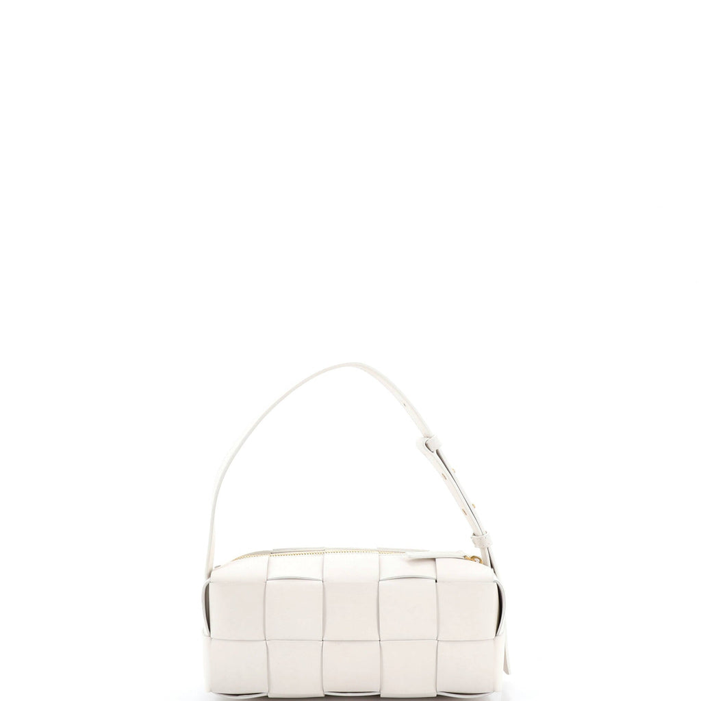 Brick Cassette Shoulder Bag Maxi Intrecciato Leather Small