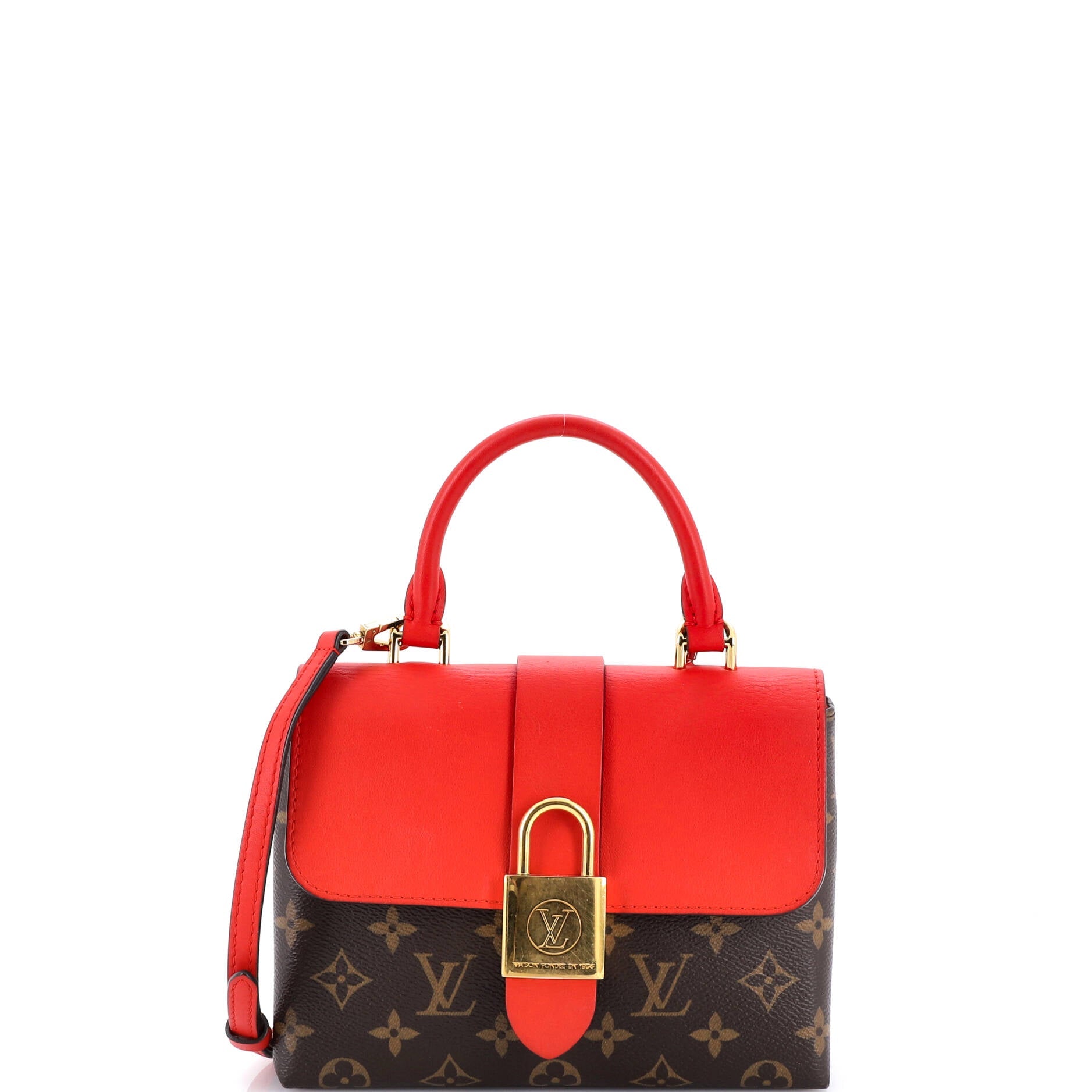 Locky Handbag Monogram Canvas with Leather BB