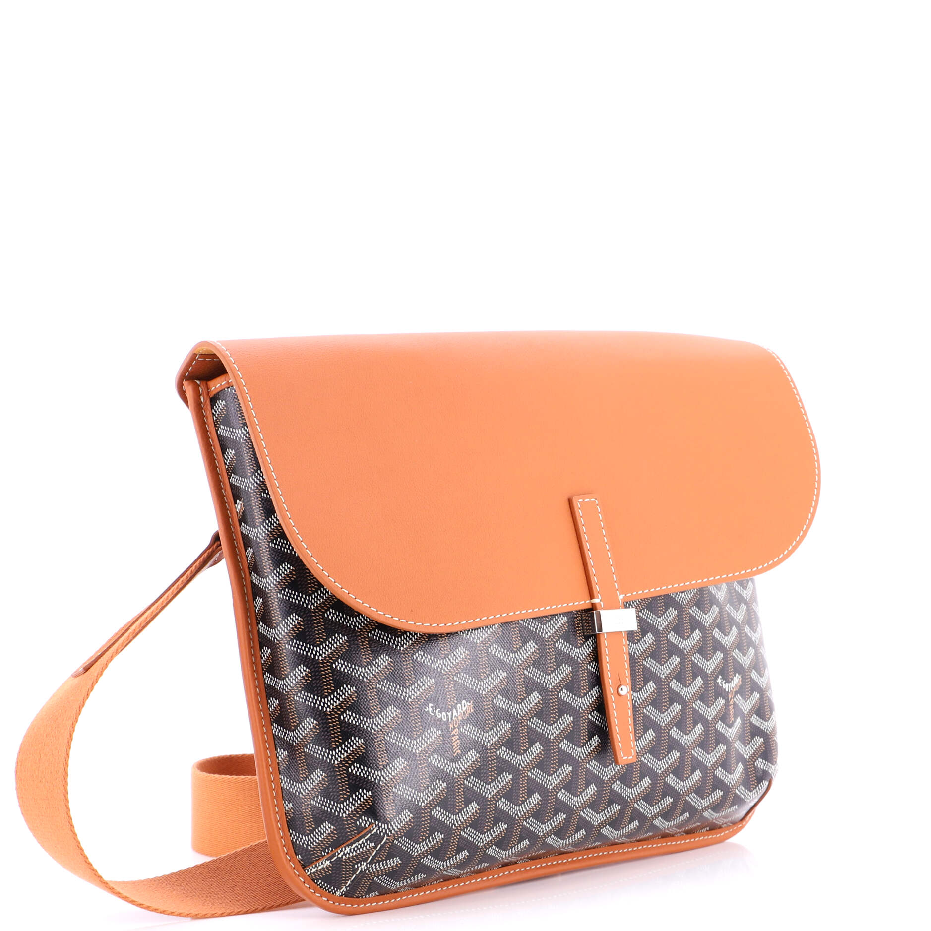 Coursier Messenger Bag Coated Canvas and Leather