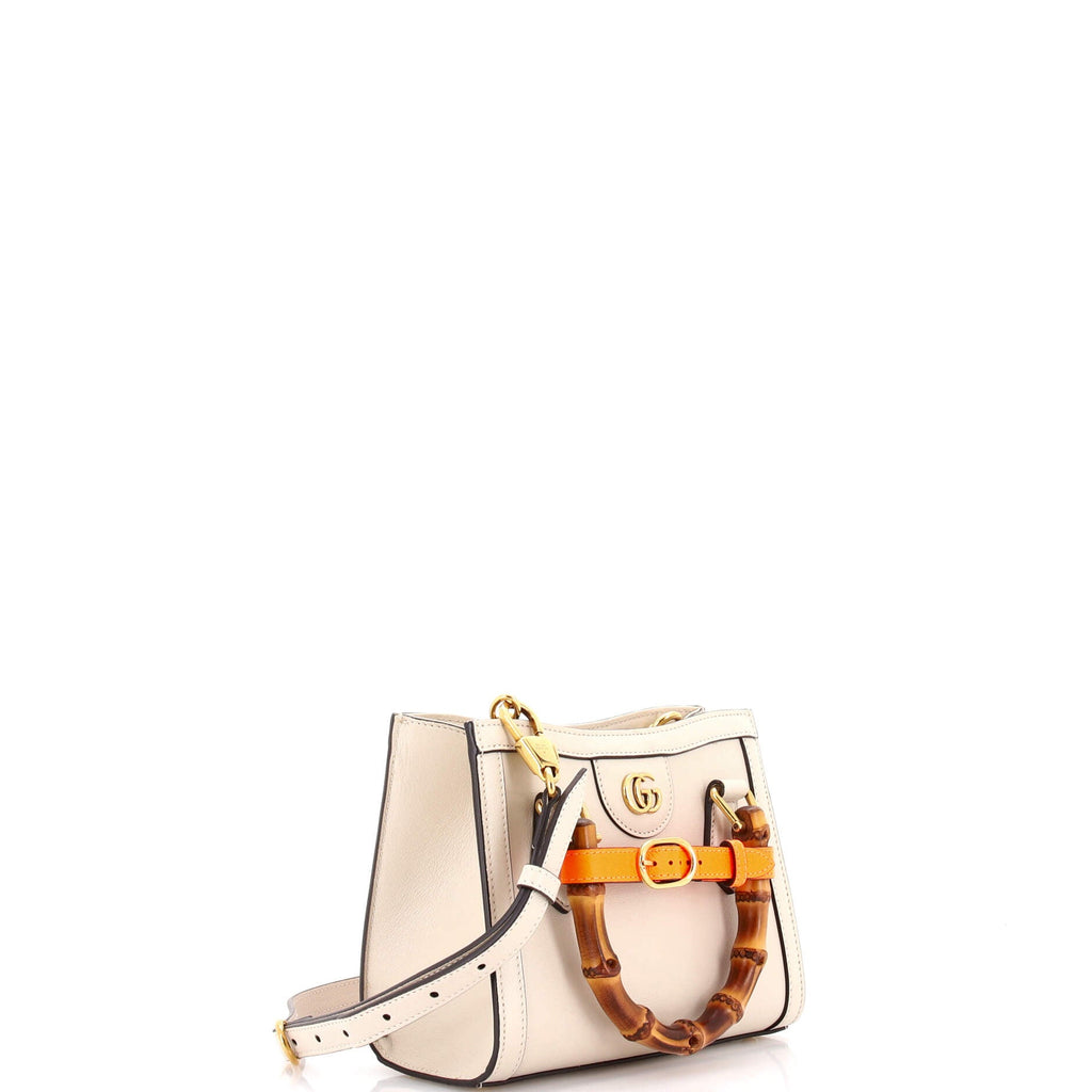 Diana NM Bamboo Handle Tote Leather Mini