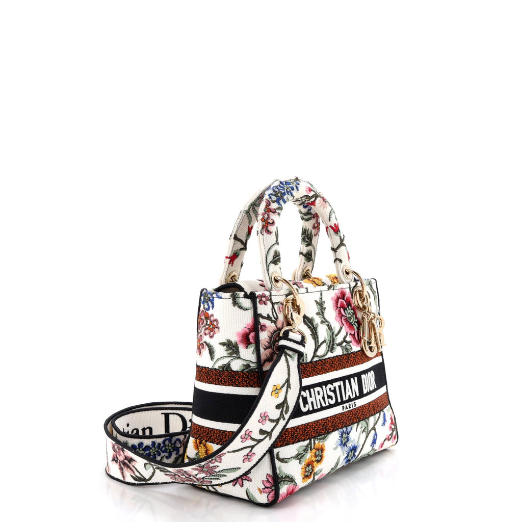 Lady D-Lite Bag Embroidered Canvas Medium