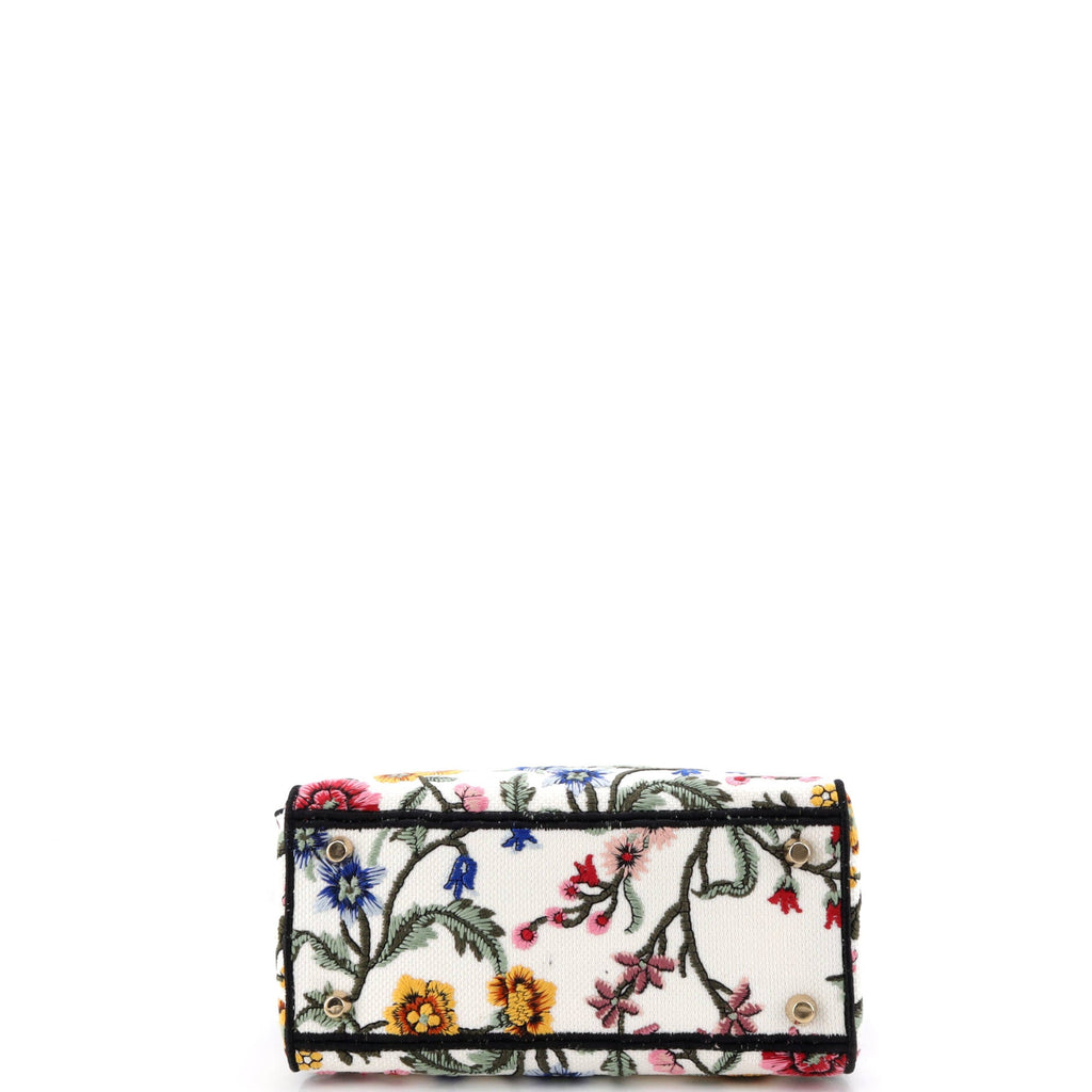 Lady D-Lite Bag Embroidered Canvas Medium