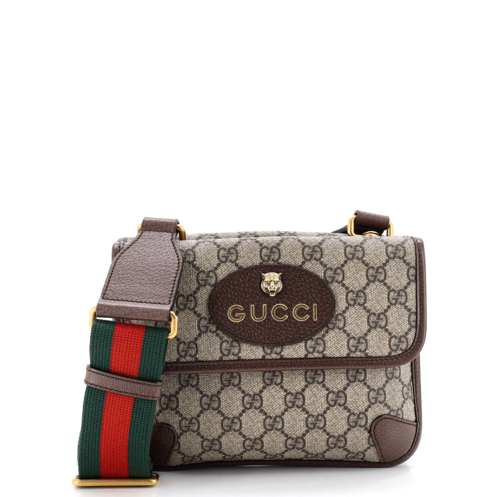 Neo Vintage Flap Messenger GG Coated Canvas Small