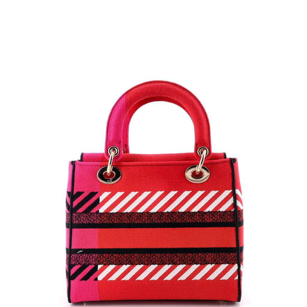 Lady D-Lite Bag Embroidered Canvas Medium