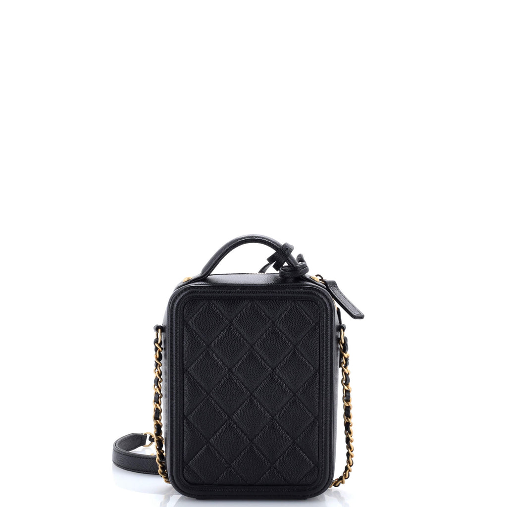 Filigree Vertical Vanity Case Quilted Caviar