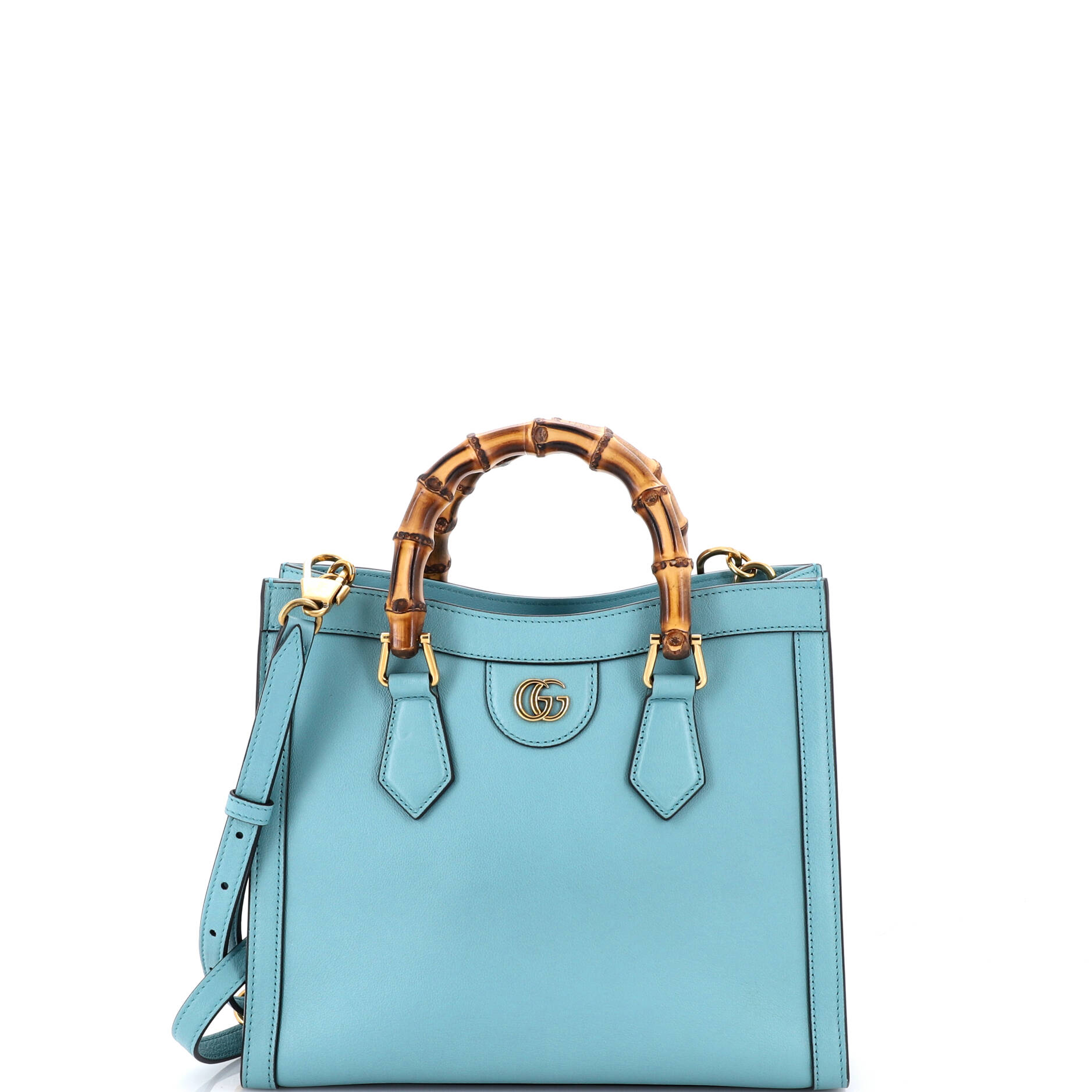 Diana NM Bamboo Handle Tote Leather Small