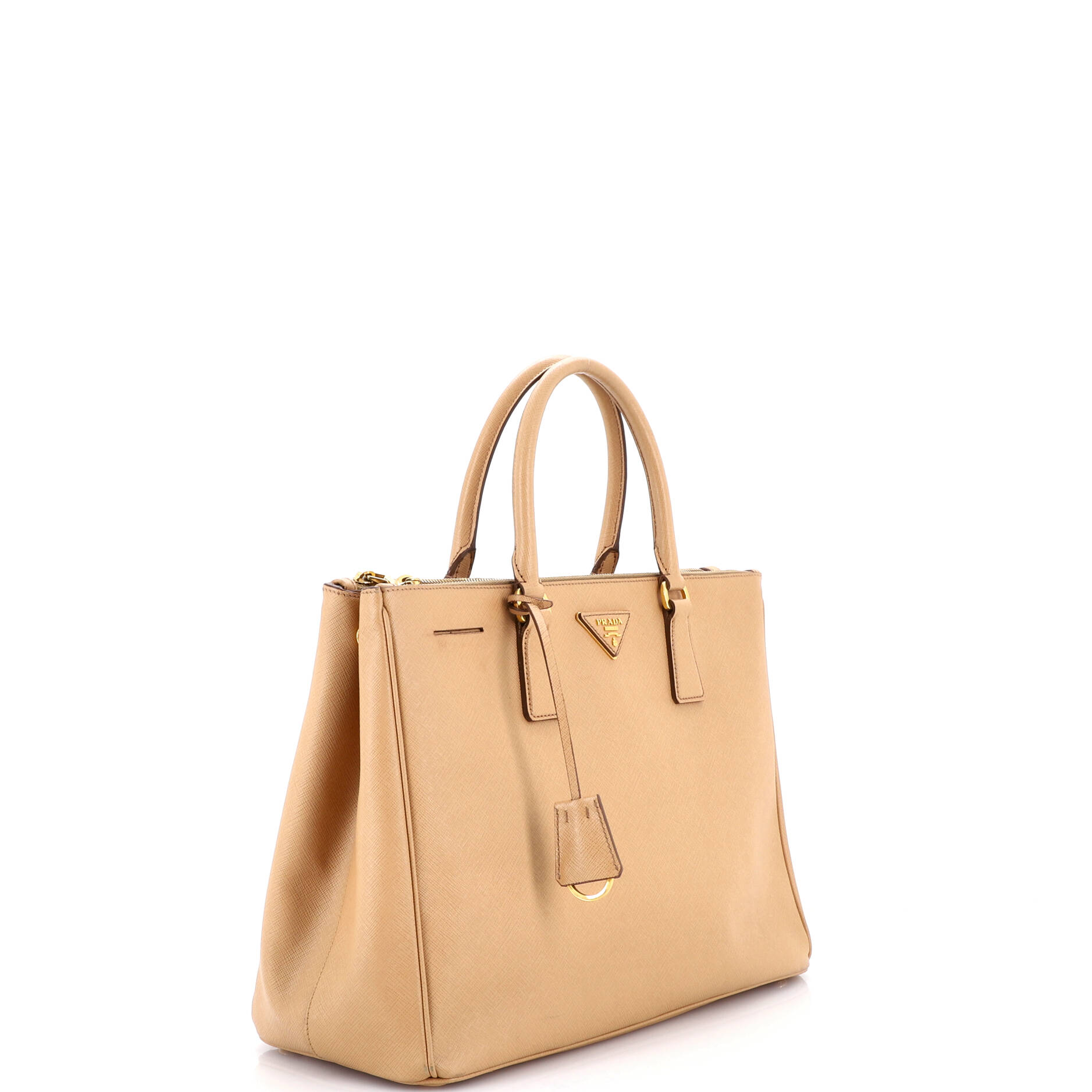 Double Zip Lux Tote Saffiano Leather Large