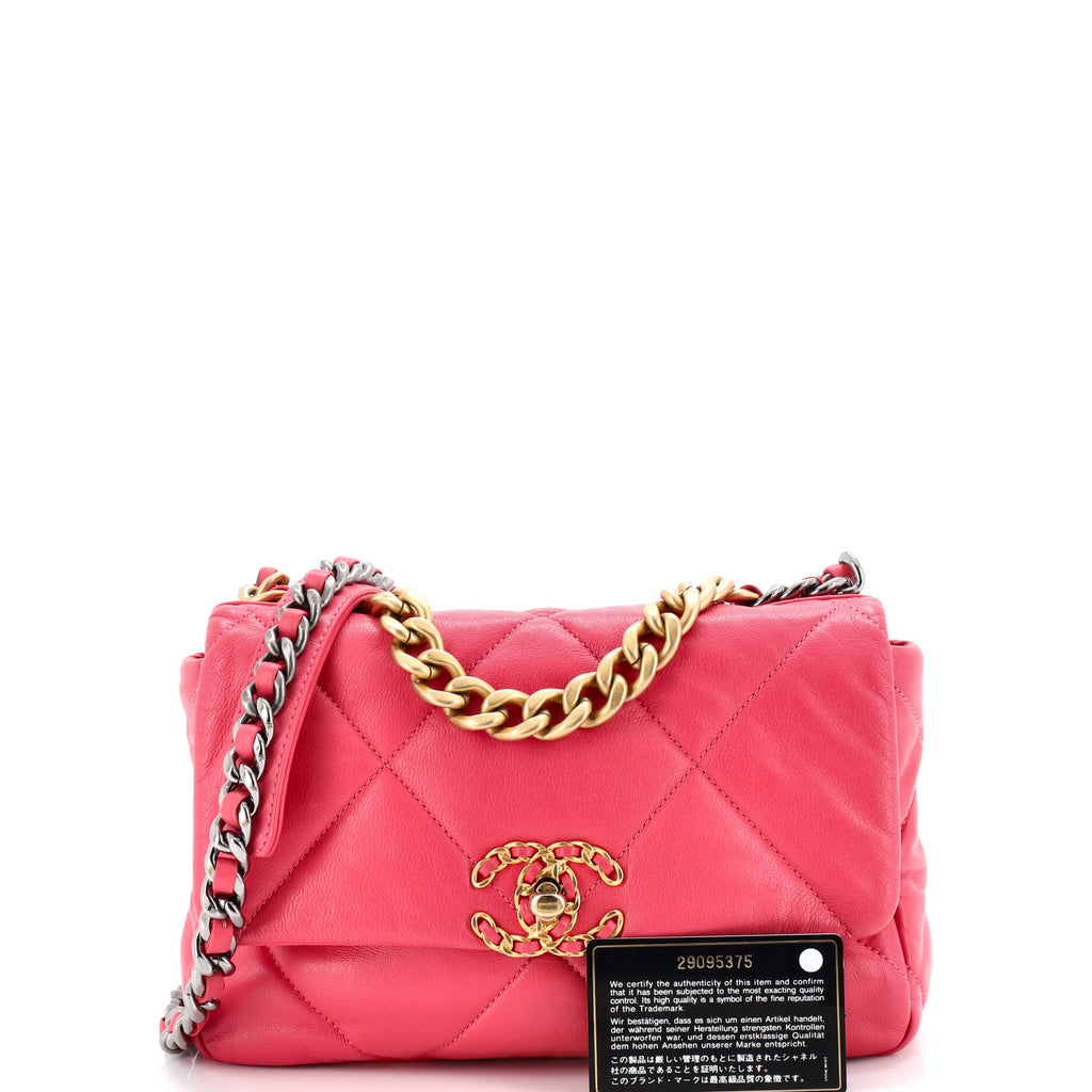 19 Flap Bag Quilted Leather Medium
