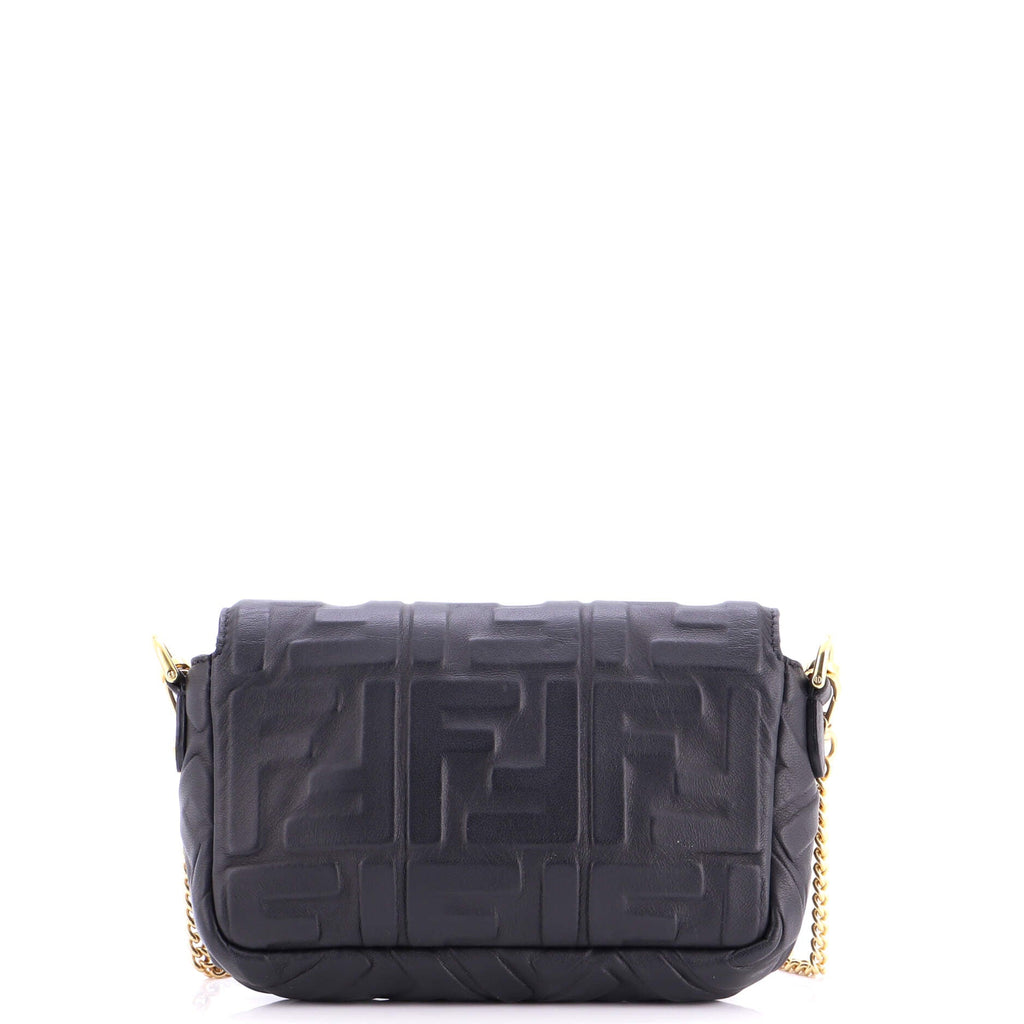 Baguette NM Bag Zucca Embossed Leather Mini