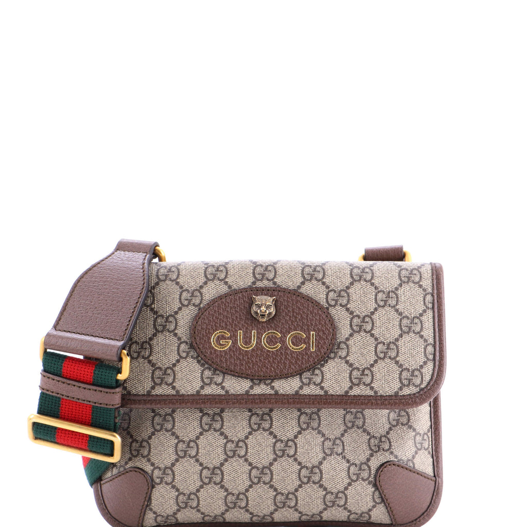 Neo Vintage Flap Messenger GG Coated Canvas Small