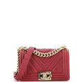 Boy Flap Bag Chevron Caviar Small