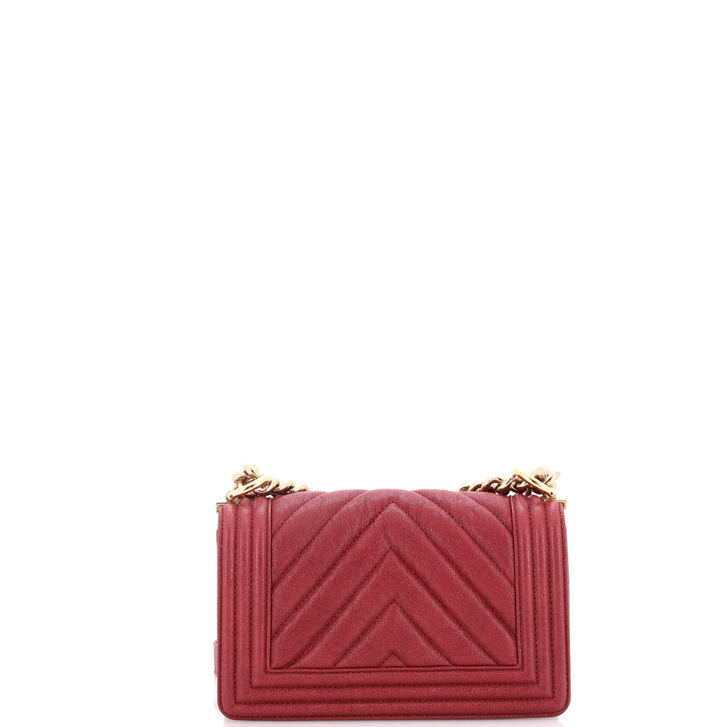 Boy Flap Bag Chevron Caviar Small