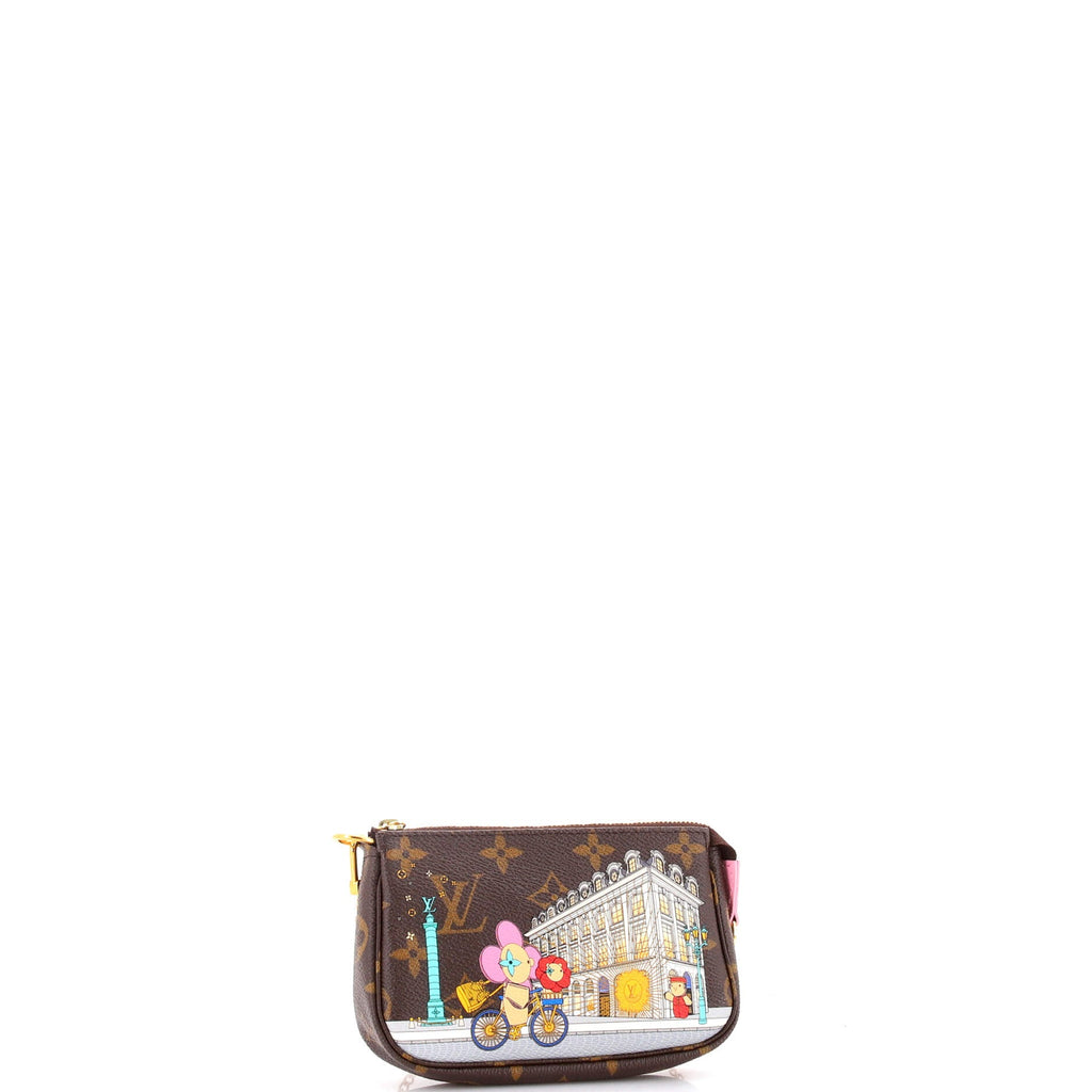 Pochette Accessoires Limited Edition Vivienne Xmas Monogram Canvas Mini