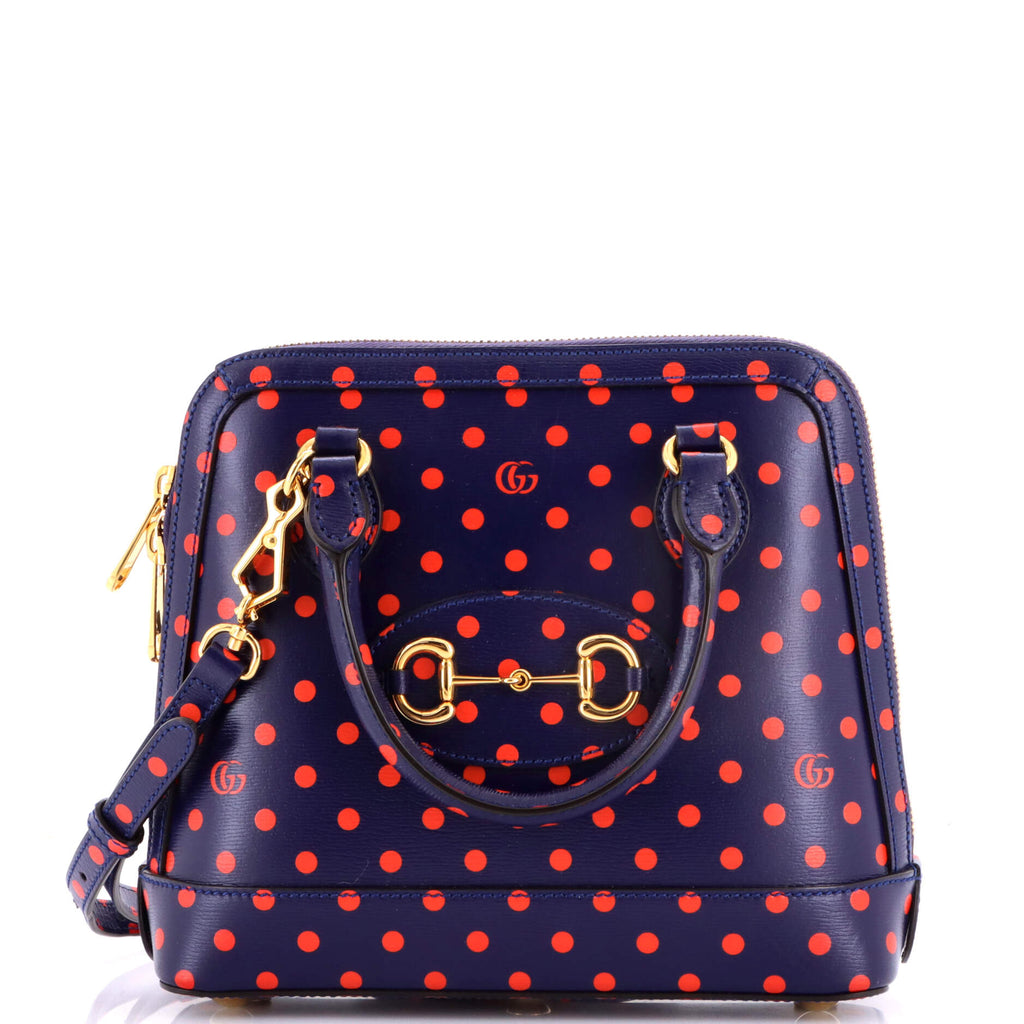 Horsebit 1955 Top Handle Bag Printed Leather Small
