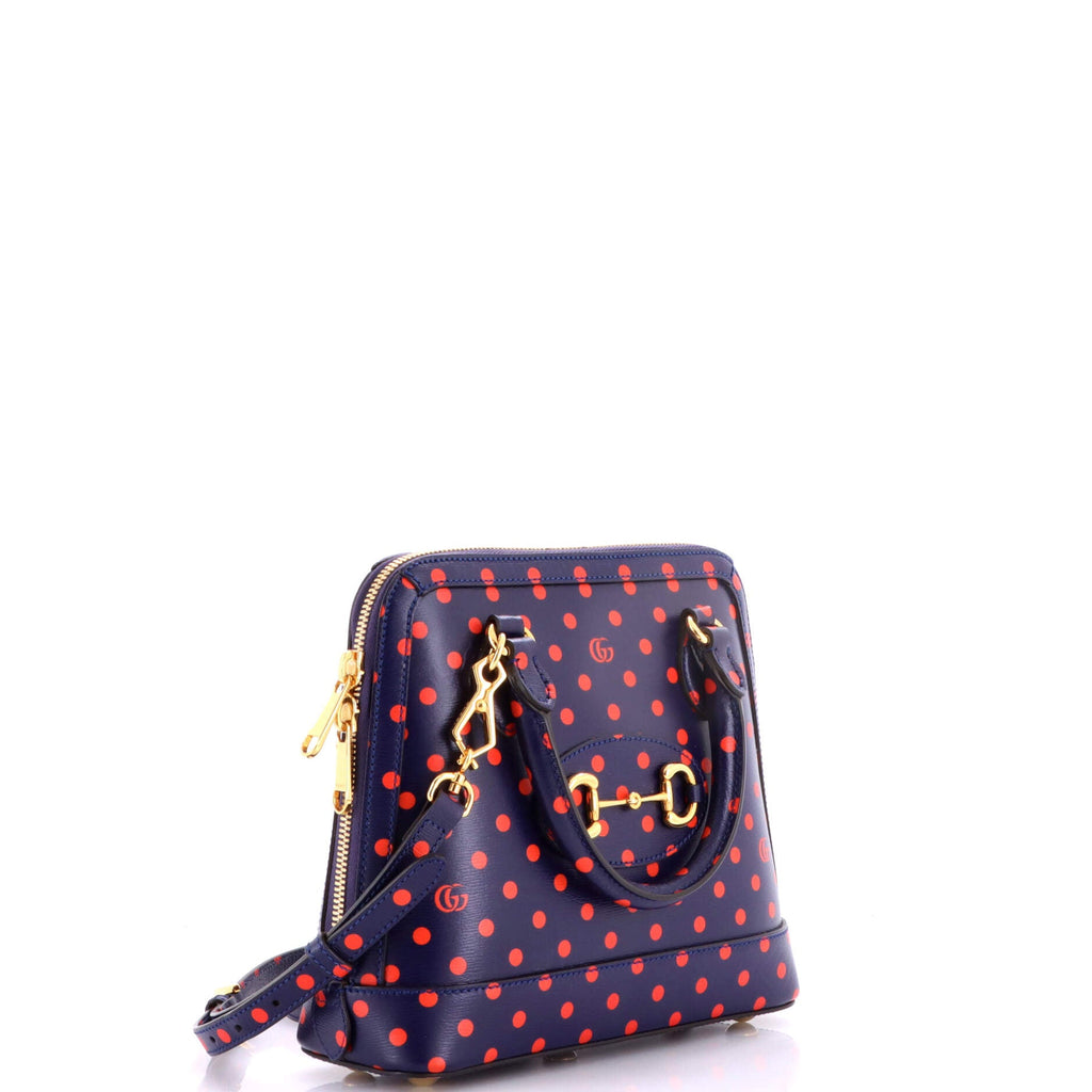 Horsebit 1955 Top Handle Bag Printed Leather Small
