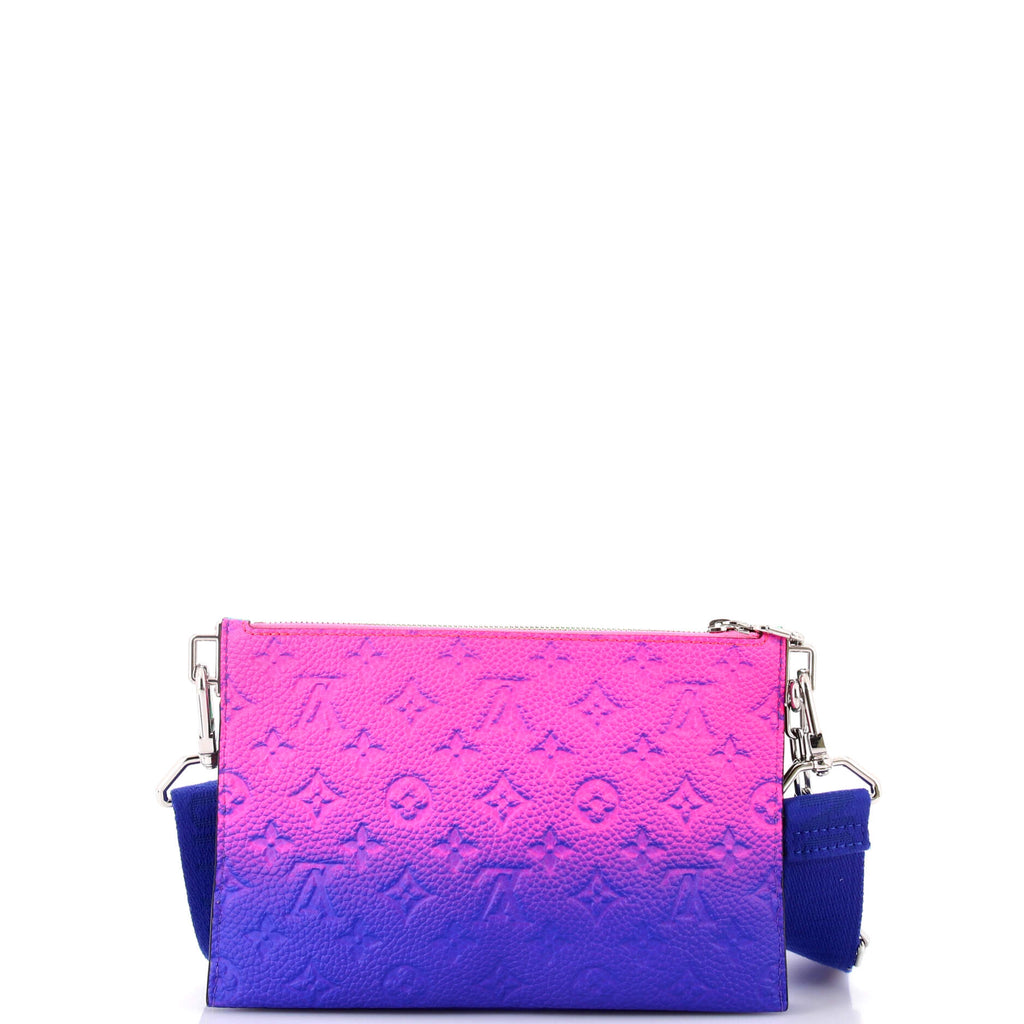 Trio Pouch Messenger Bag Limited Edition Illusion Monogram Taurillon Leather