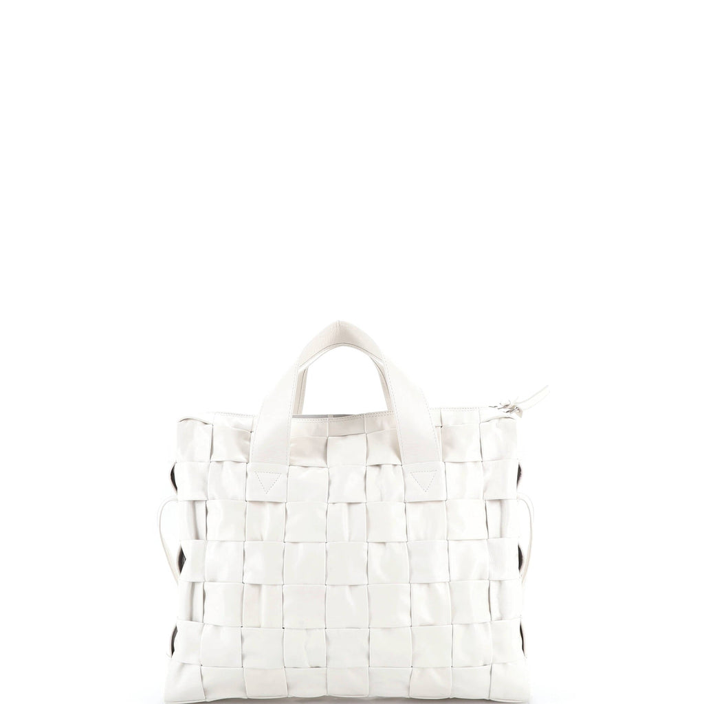 Stretch Cassette Briefcase Maxi Intrecciato Leather Large