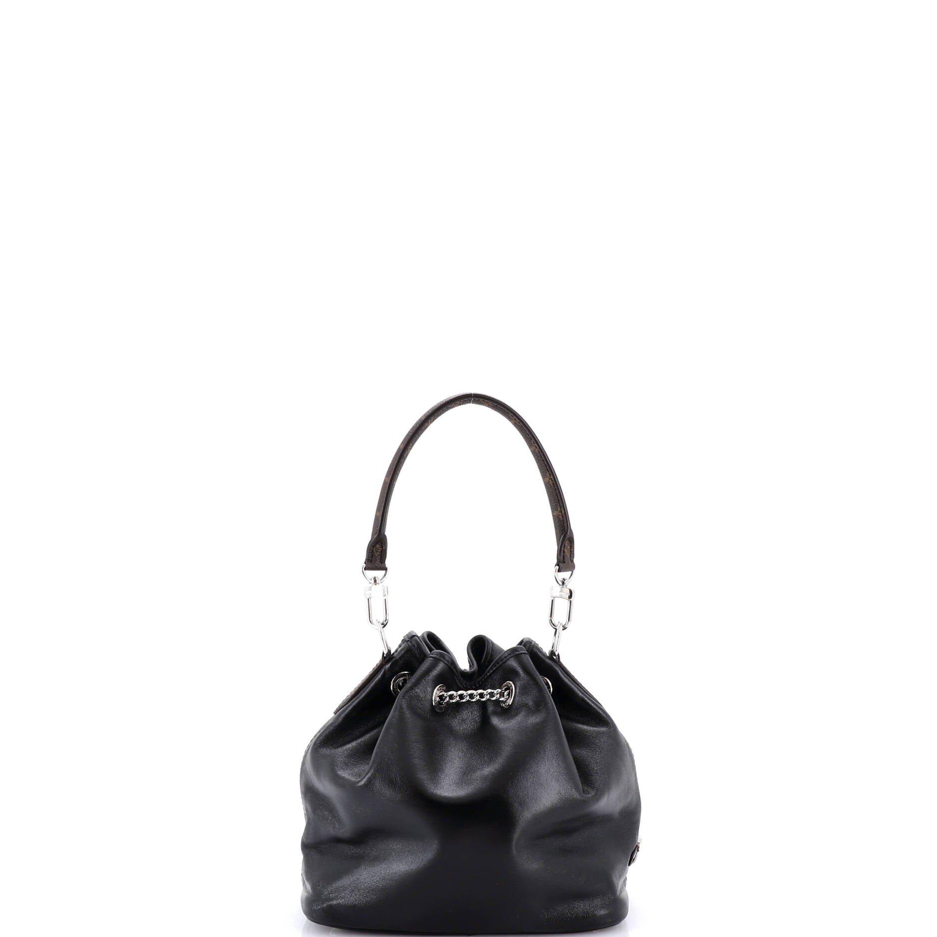 No Way Vibe Bucket Bag Leather with Monogram Detail