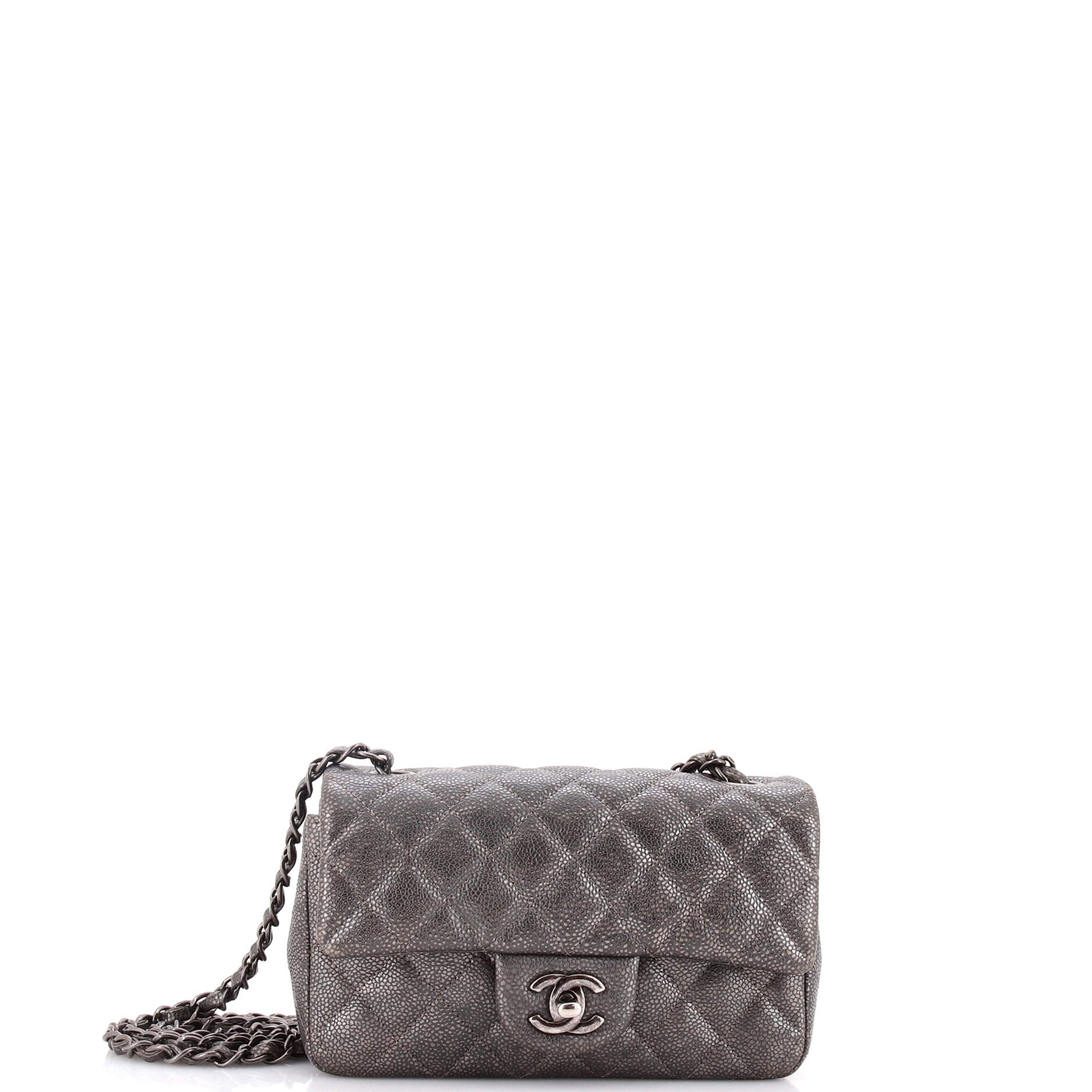 Classic Single Flap Bag Quilted Caviar Mini