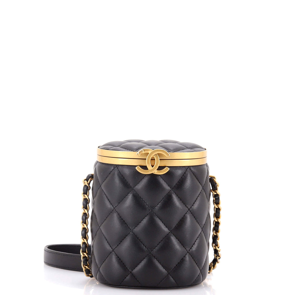 Crown Box Vanity Bag Quilted Lambskin Mini
