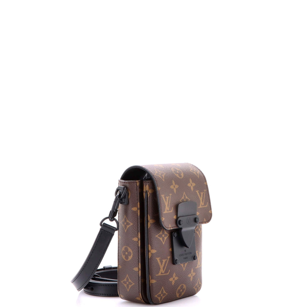 S Lock Vertical Wearable Wallet Macassar Monogram Canvas
