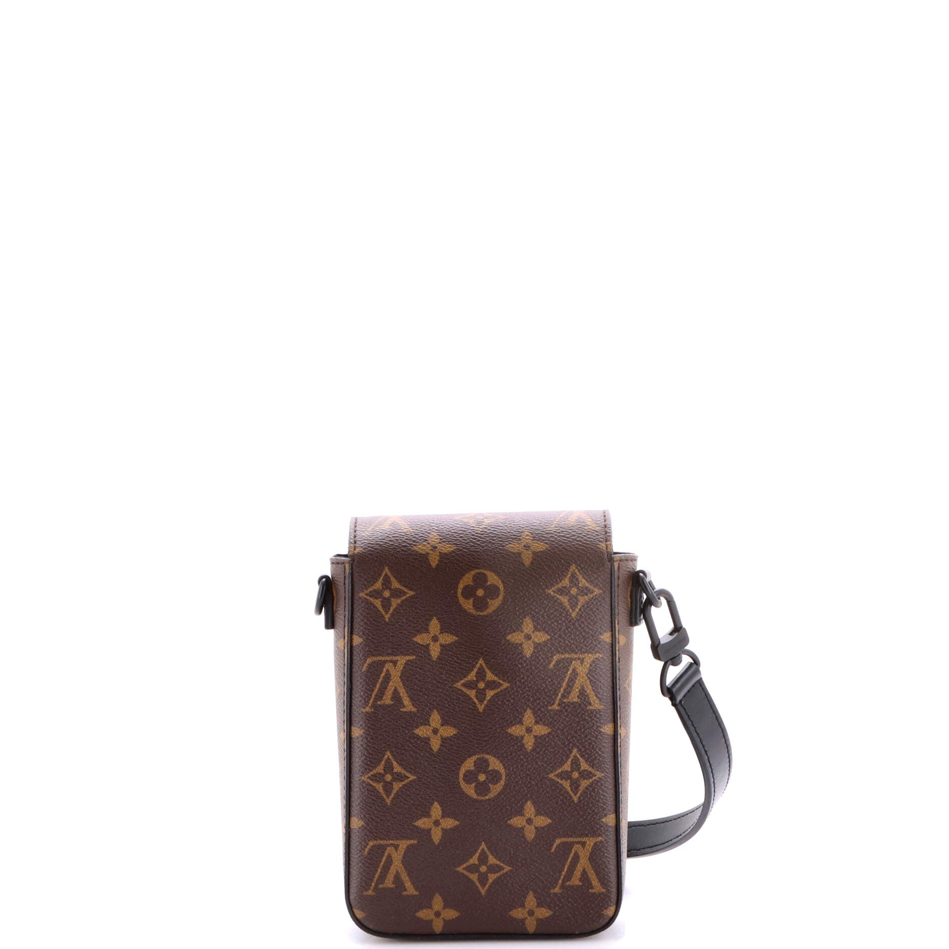 S Lock Vertical Wearable Wallet Macassar Monogram Canvas