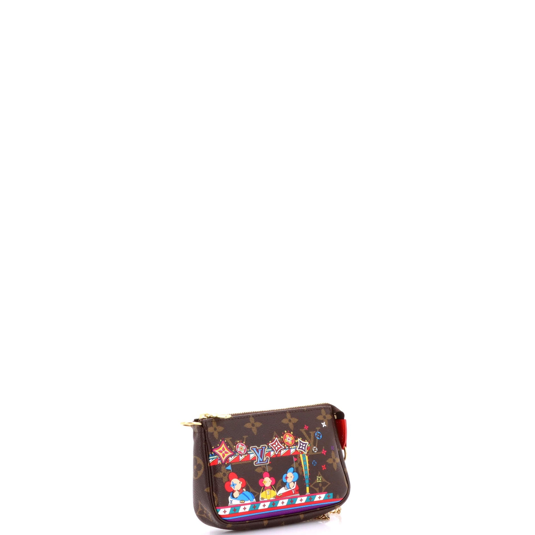 Pochette Accessoires Limited Edition Vivienne Xmas Monogram Canvas Mini