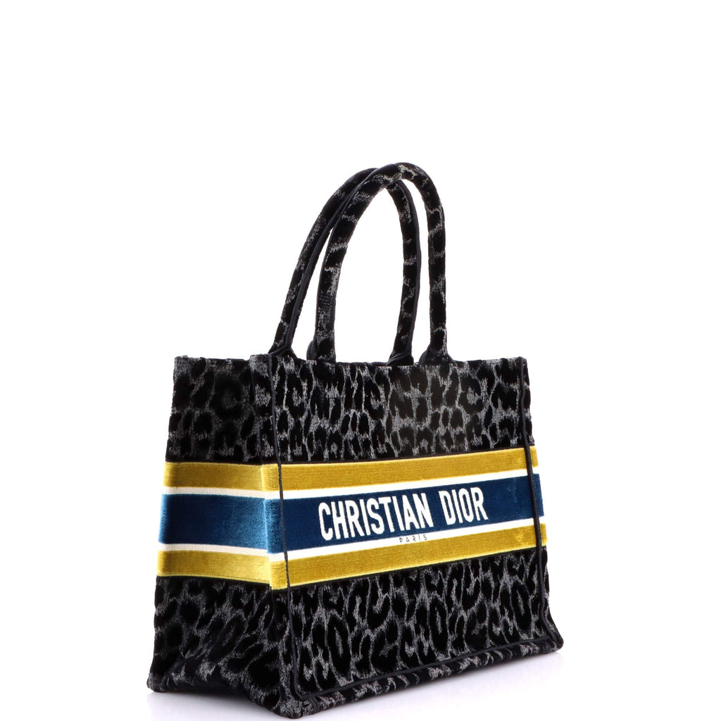 Book Tote Mizza Embroidered Canvas and Velvet Medium