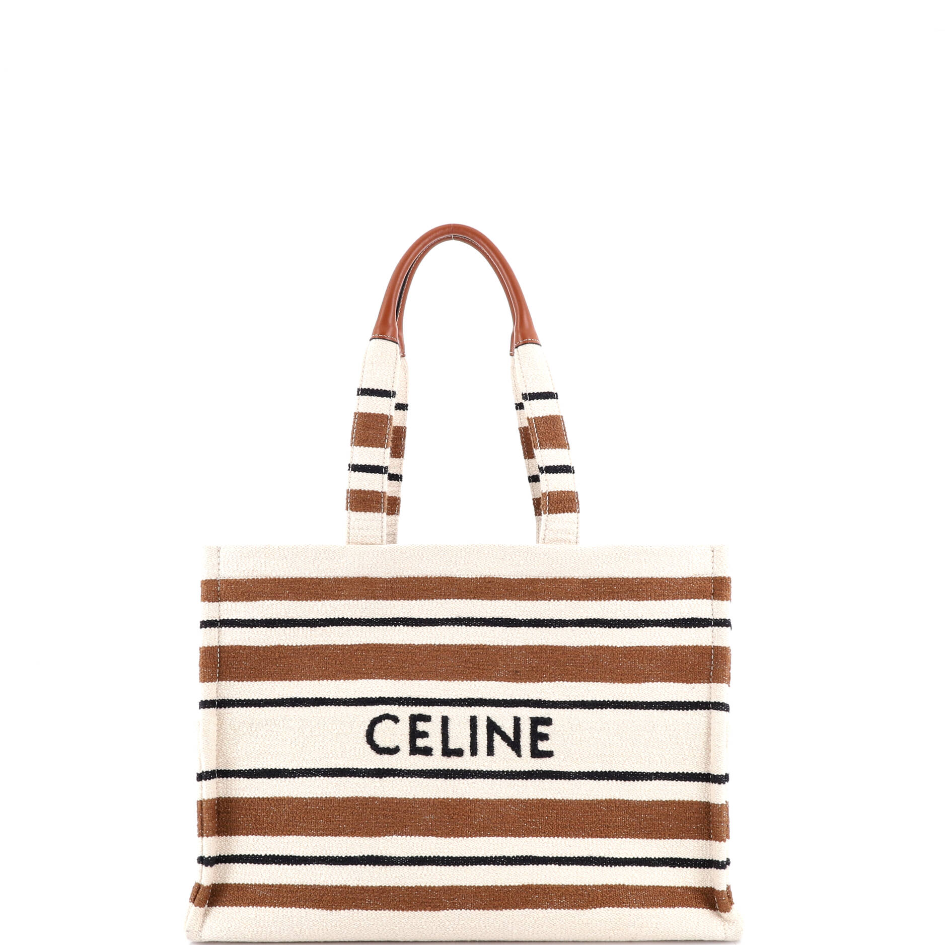 Cabas Thais Tote Striped Jacquard Textile Large
