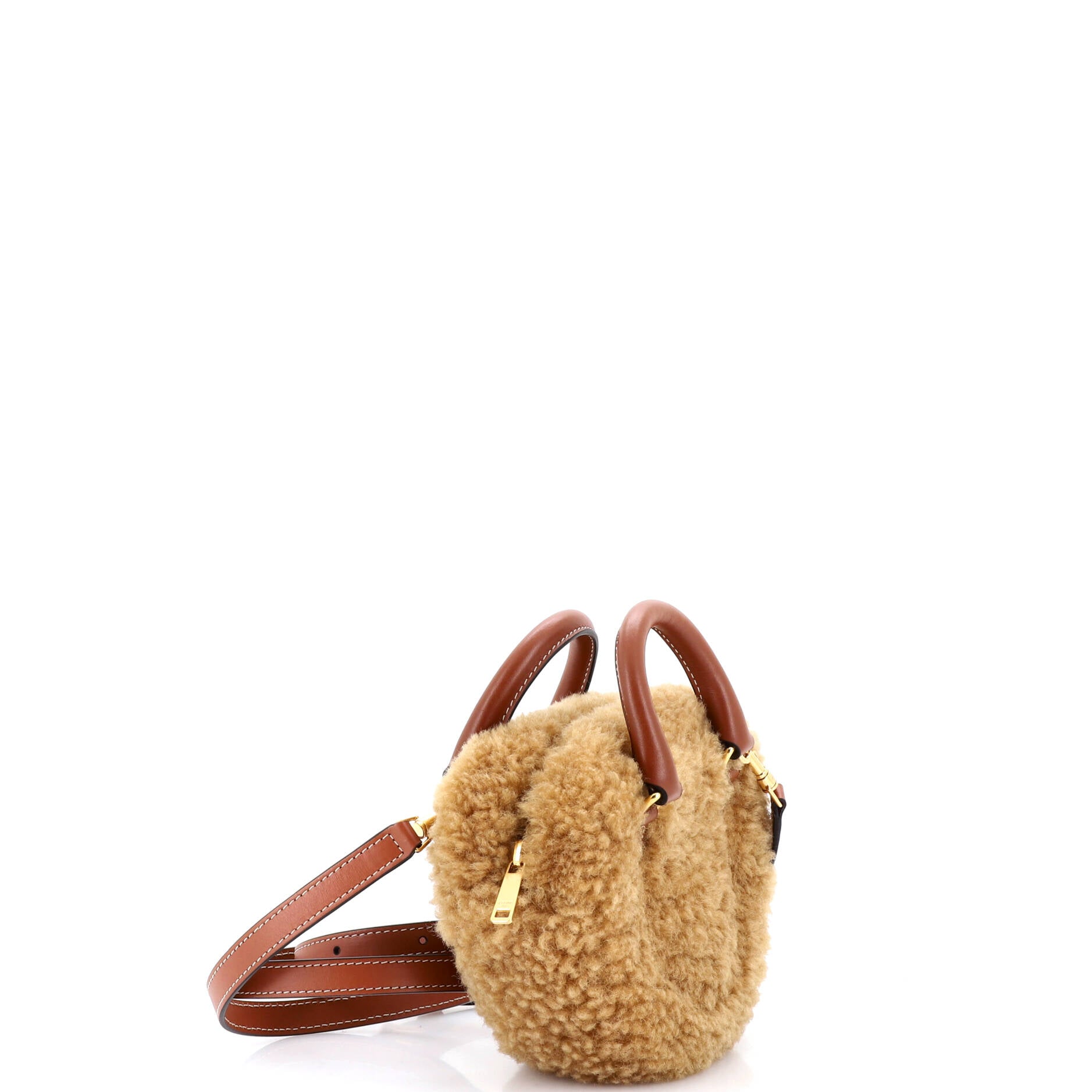 Heart Bag Shearling with Leather Medium