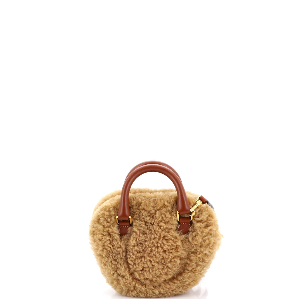Heart Bag Shearling with Leather Medium
