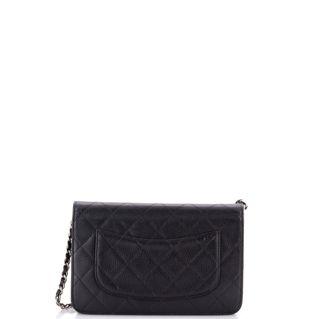 Wallet on Chain Quilted Caviar