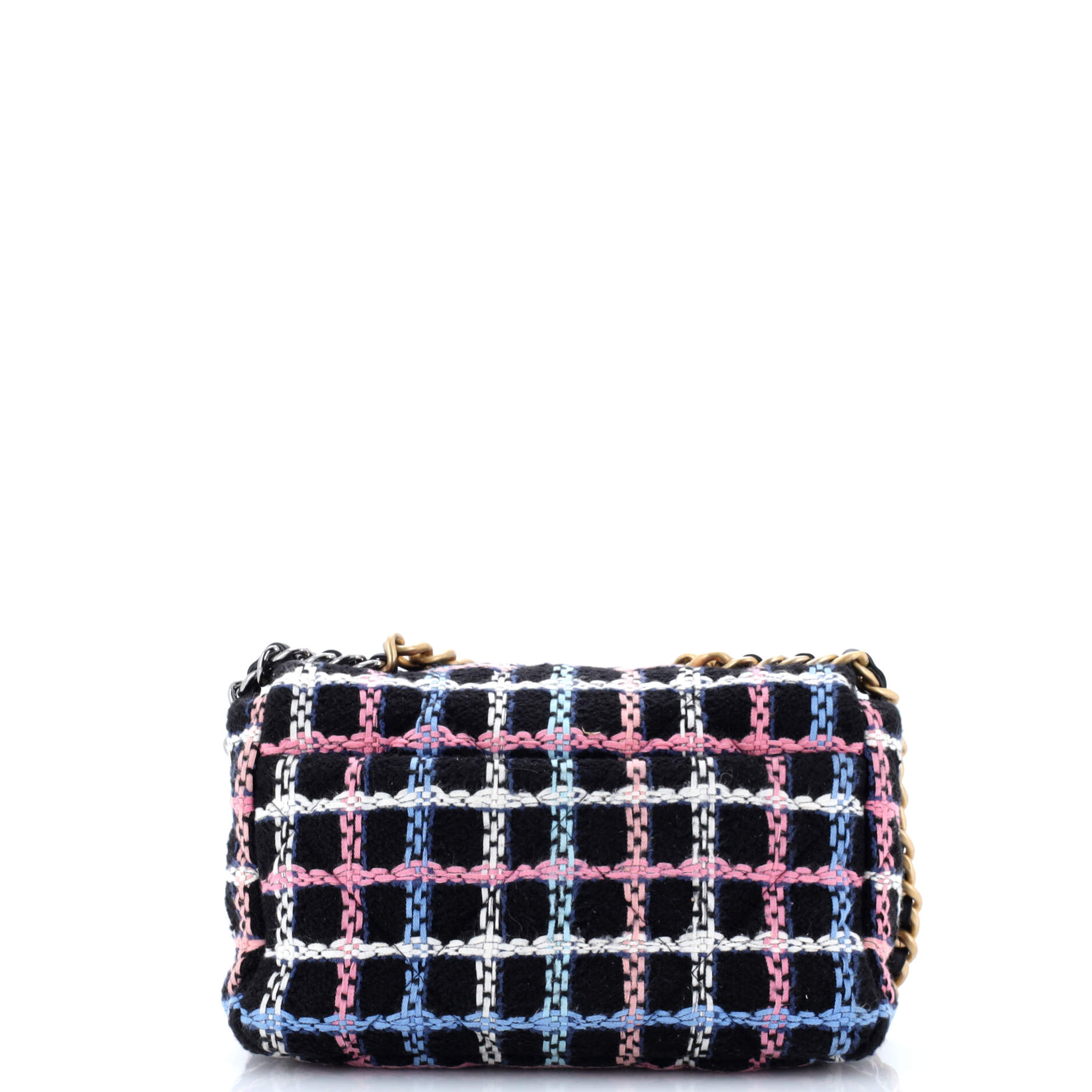 19 Flap Bag Quilted Tweed Medium
