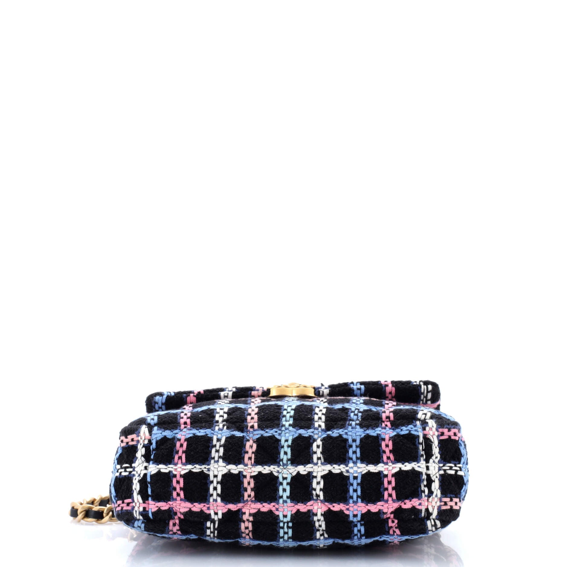 19 Flap Bag Quilted Tweed Medium