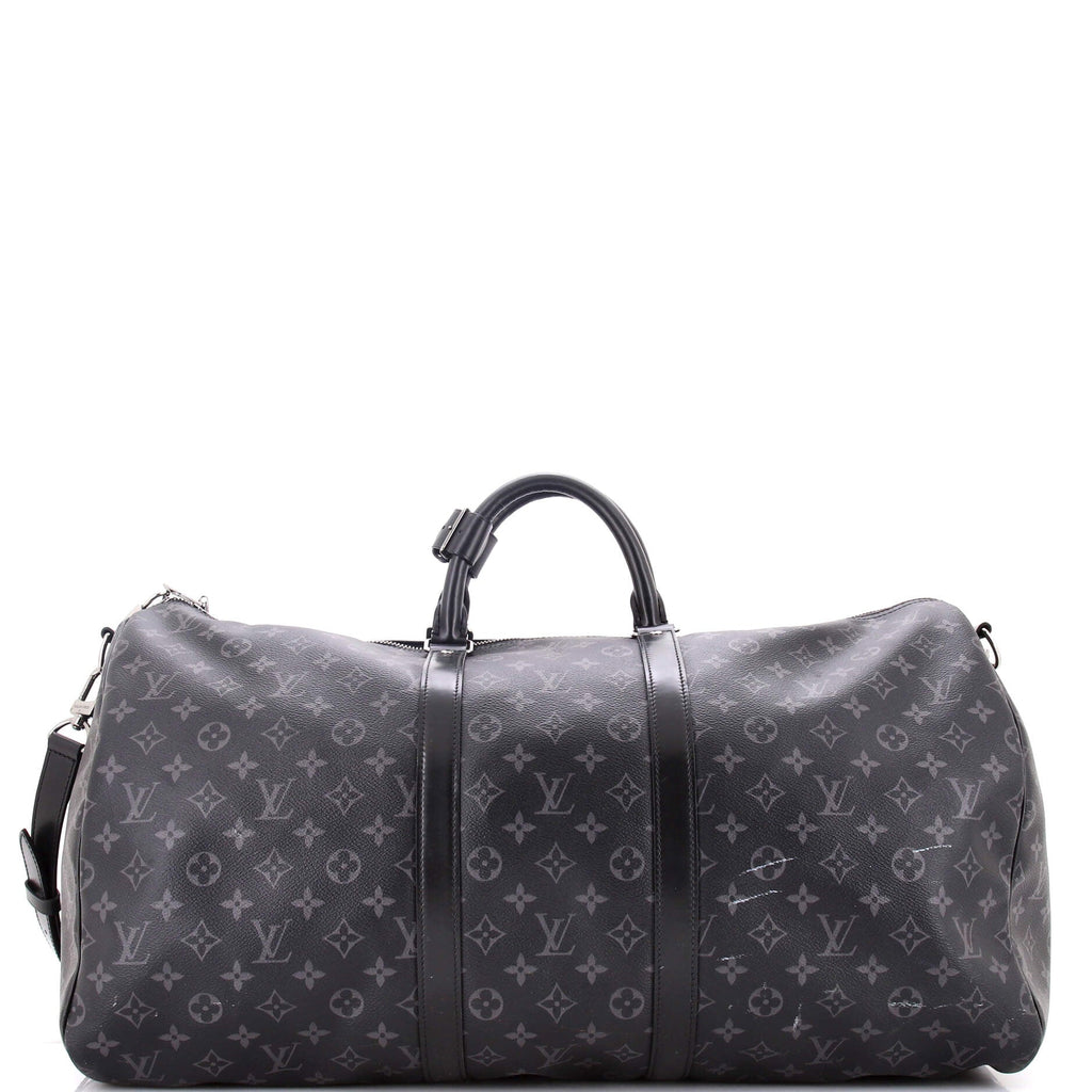 Keepall Bandouliere Bag Monogram Eclipse Canvas 55