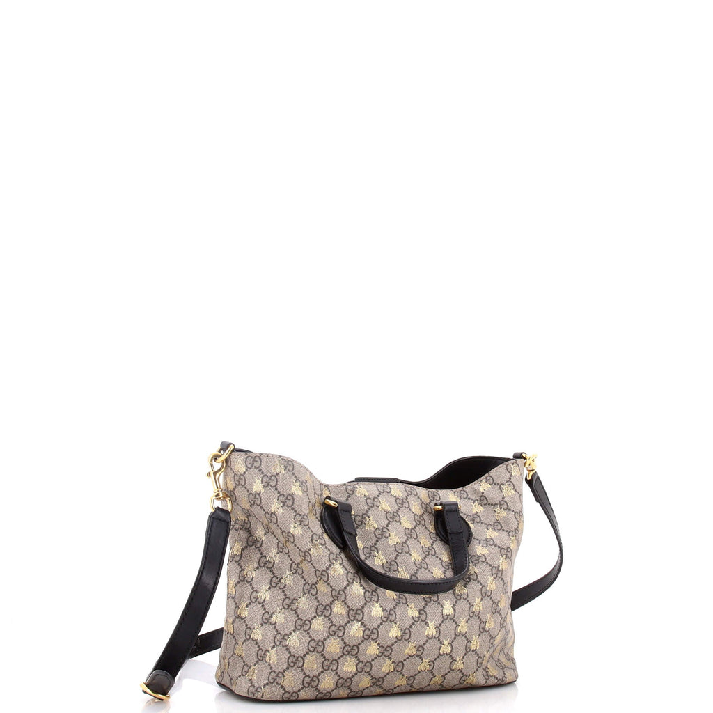 Convertible Soft Tote Printed GG Coated Canvas Small
