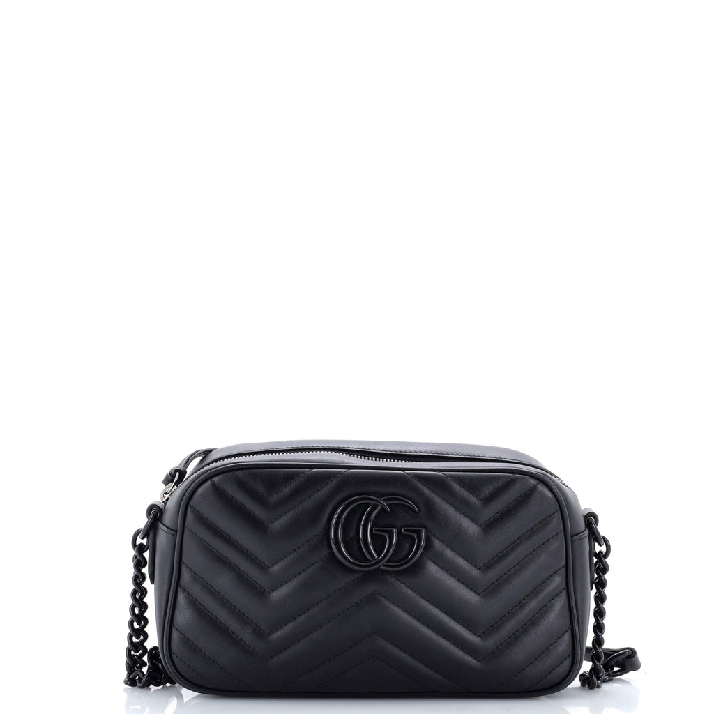 GG Marmont Monochrome Shoulder Bag Matelasse Leather Small