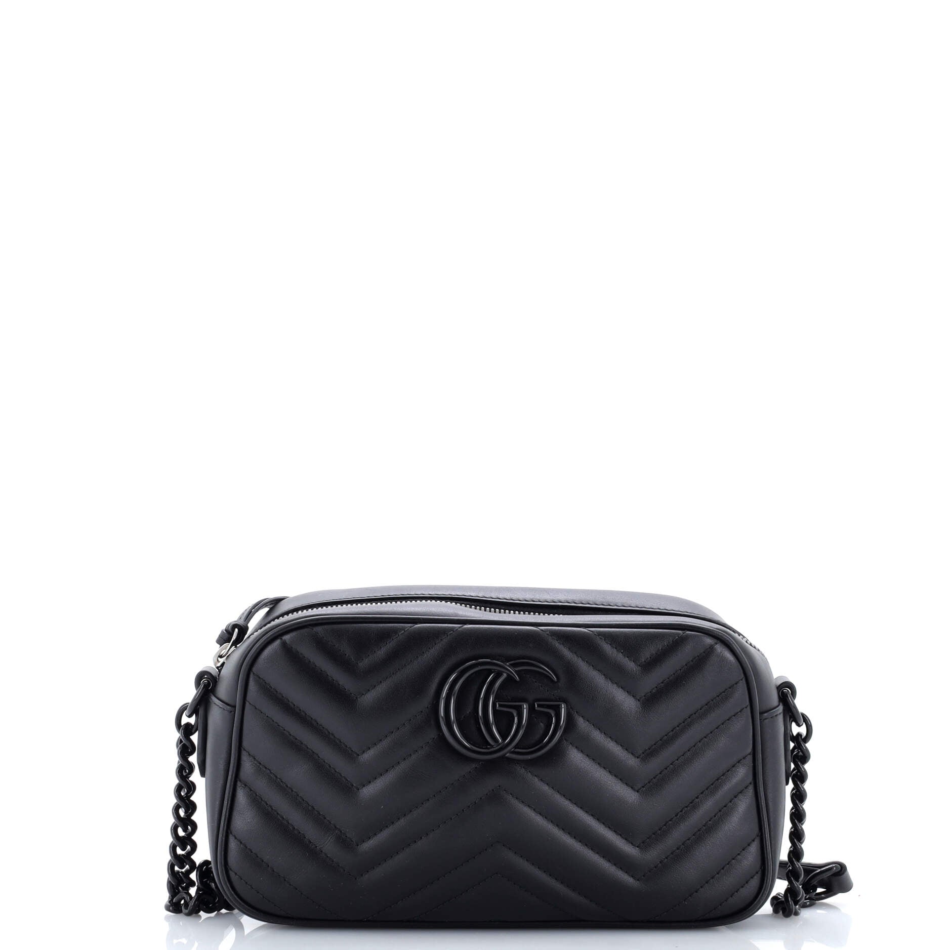 GG Marmont Monochrome Shoulder Bag Matelasse Leather Small