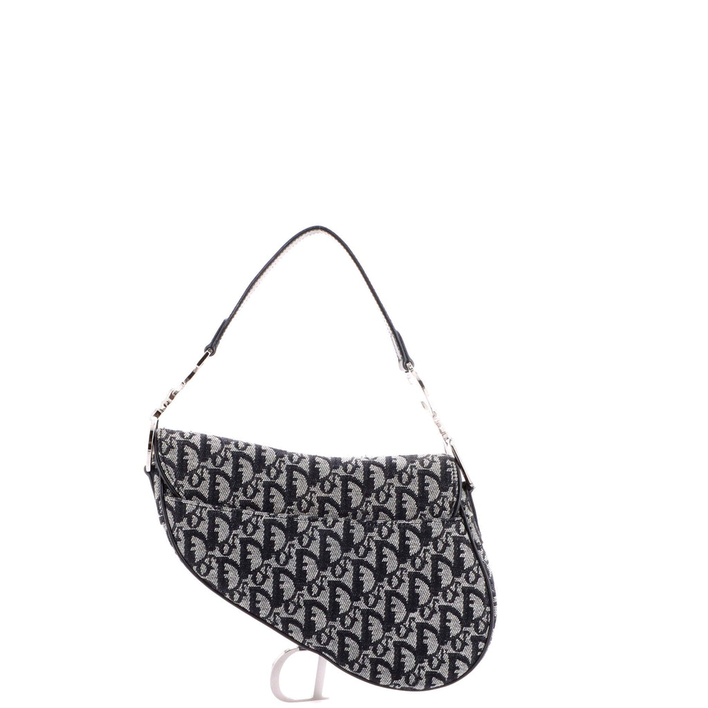 Vintage Saddle Bag Diorissimo Canvas Medium