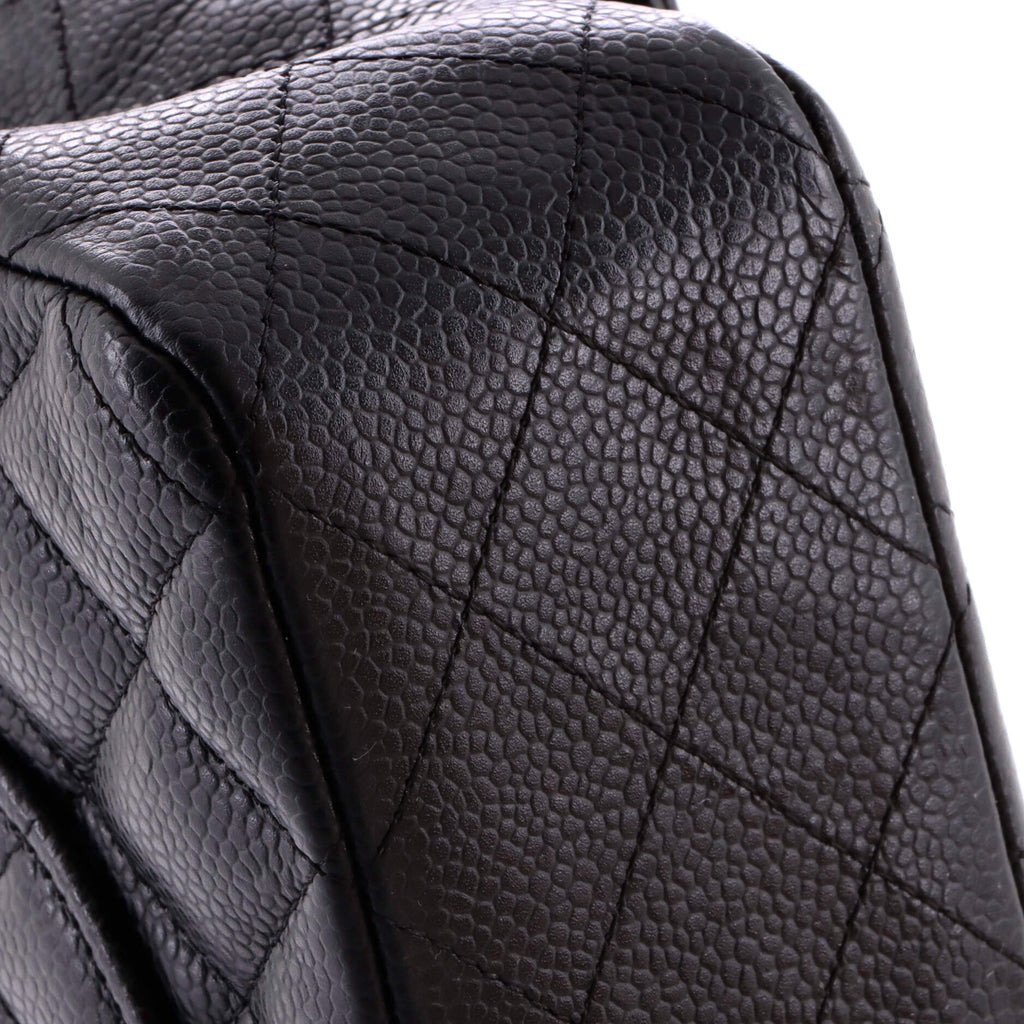 Classic Double Flap Bag Quilted Caviar Medium