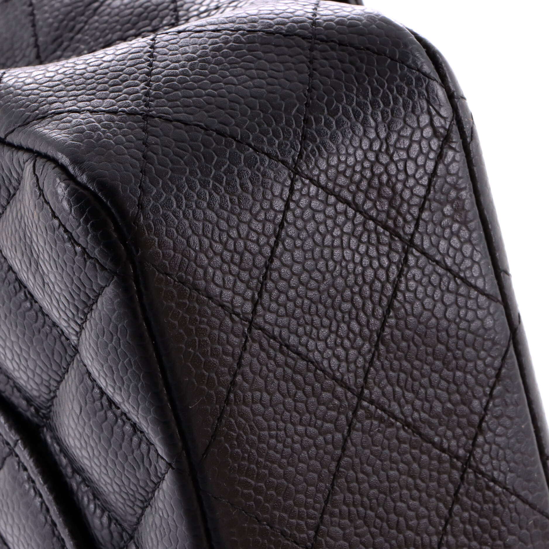 Classic Double Flap Bag Quilted Caviar Medium