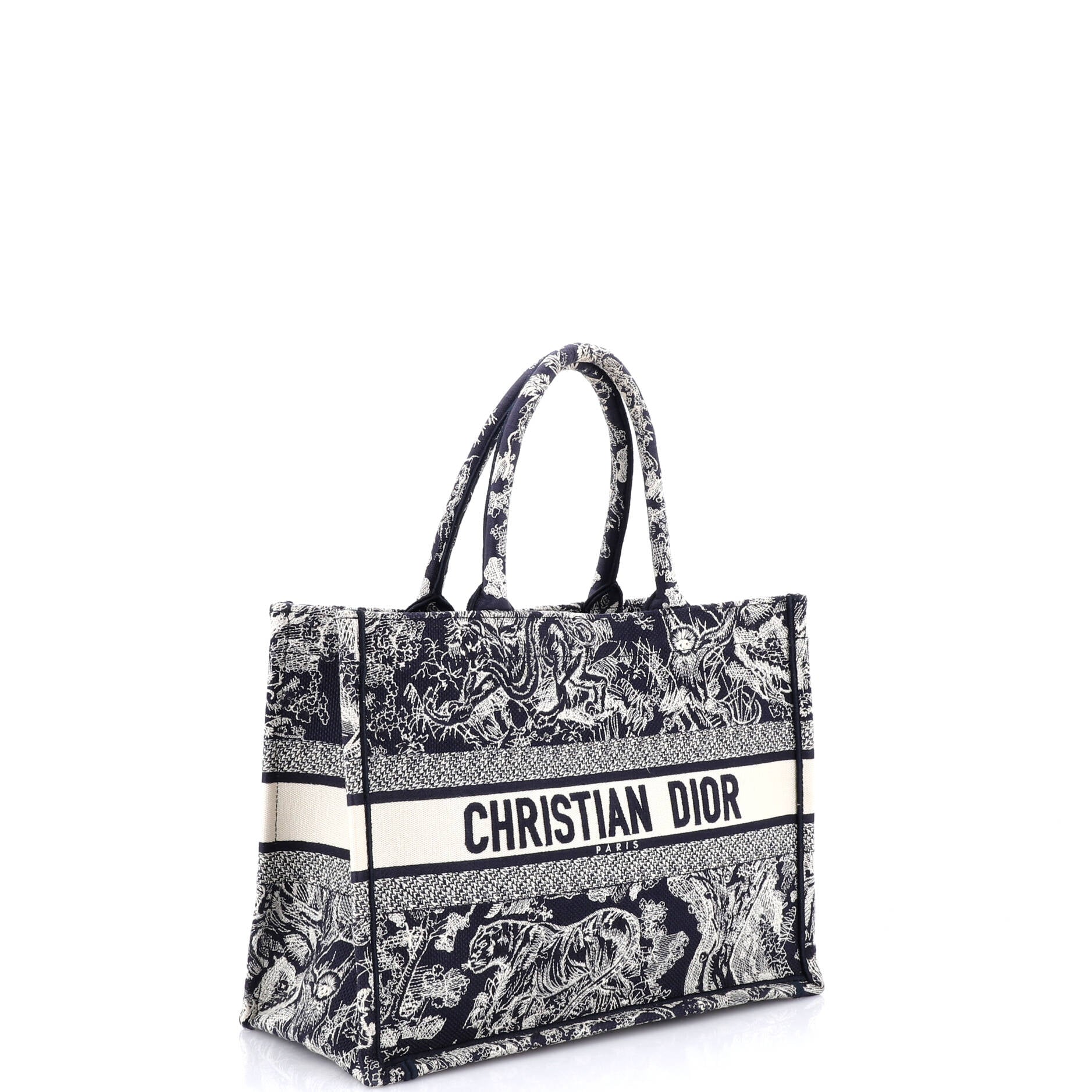 Book Tote Embroidered Canvas Medium