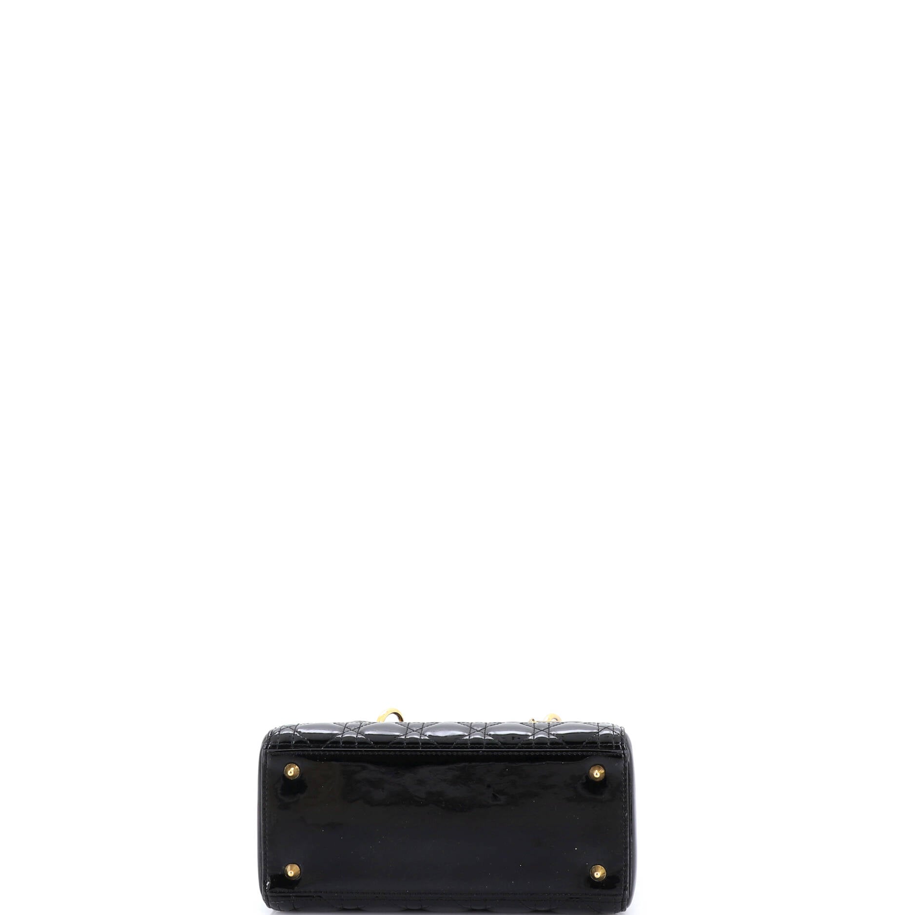 Lady Dior Bag Cannage Quilt Patent Small