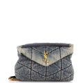 Loulou Puffer Shoulder Bag Quilted Vintage Denim Medium