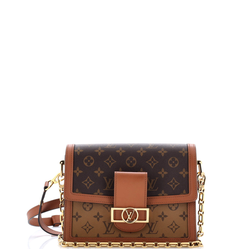 Dauphine Shoulder Bag Reverse Monogram Canvas MM