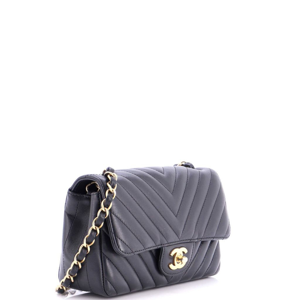 Classic Single Flap Bag Chevron Lambskin Mini