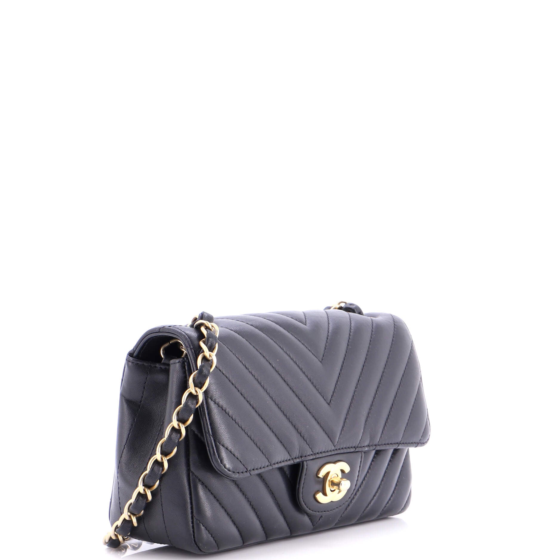 Classic Single Flap Bag Chevron Lambskin Mini