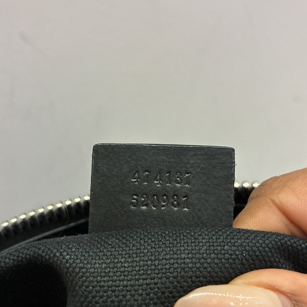 Web Strap Front Zip Messenger Bag GG Coated Canvas Medium