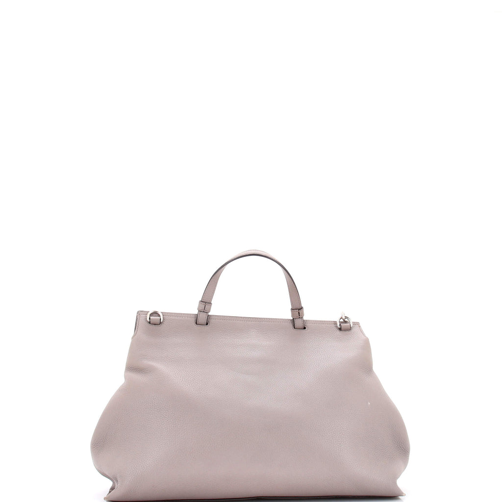 Bamboo Daily Top Handle Bag Leather Large