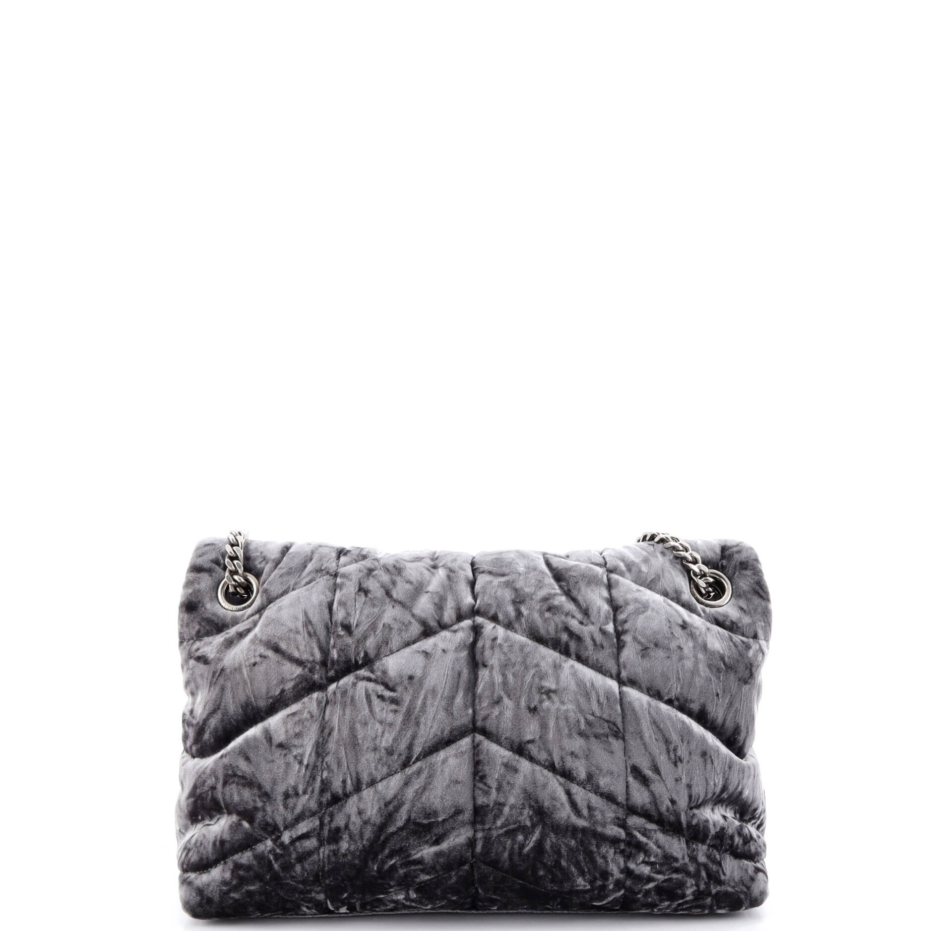 Loulou Puffer Shoulder Bag Quilted Velvet Small